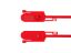 Picture of 15 Inch Red Tamper Evident Tear Away Plastic Seal, 100 Pack, 79 Lbs Strength