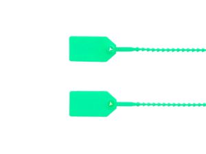 Picture of 8 Inch Green Light-Duty Pull Tight Plastic Seals - 100 Pack