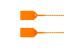 Picture of 8 Inch Light-Duty Orange Pull Tight Plastic Seals - 100 Pack