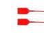 Picture of 8 Inch Red Light-Duty Pull Tight Plastic Seals - 100 Pack