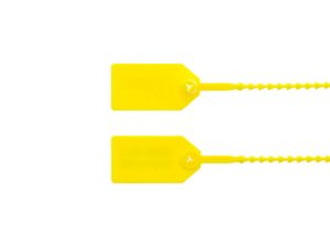Picture of 8 Inch Yellow Light-Duty Pull Tight Plastic Seals - 100 Pack