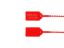 Picture of 8 Inch Red Light-Duty Pull Tight Plastic Seals - 100 Pack