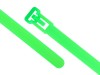 Picture of 6 Inch Fluorescent Green Releasable Cable Ties - 100 Pack, UV Protected, Nylon, 50 Lbs Strength