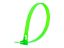 Picture of 10 Inch Fluorescent Green Releasable Cable Ties - 100 Pack, UV Protected, Nylon, 50 Lbs Tensile Strength