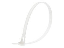 Picture of 12 Inch Natural Nylon Releasable Cable Ties - 100 Pack