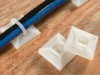 Picture of 1 Inch Square Adhesive Tie Mount, 100 Pack, Nylon, Natural, Screw Mount, RoHs & UL Compliant