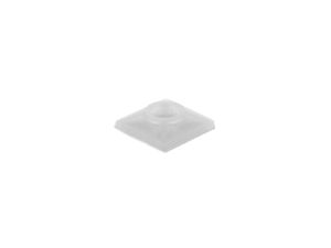Picture of 3/4 Inch Square Adhesive Tie Mounts - 100 Pack, Nylon, Natural, Screw Mount, RoHs & UL Compliant