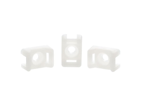 Picture of 3.5 mm Natural Nylon Saddle Tie Mounts - 100 Pack