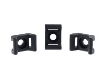 Picture of 5 mm Black Nylon Saddle Tie Mounts - 100 Pack