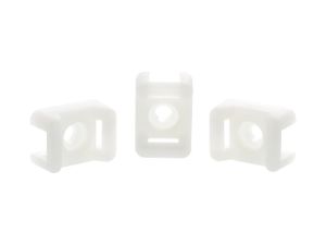 Picture of 6.3 mm Natural Nylon Saddle Tie Mounts - 100 Pack