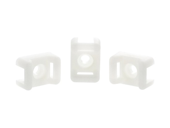 Picture of 6.3 mm Natural Nylon Saddle Tie Mounts - 100 Pack