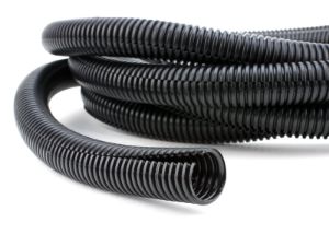 Picture of 1/2 Inch Black Flexible Split Loom - 10 FT, PP, RoHs Compliant