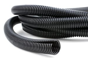 Picture of 3/8 Inch Black Flexible Split Loom - 50 FT, UV Protected, RoHS Compliant