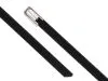 Picture of 12 Inch Black Coated 304 Stainless Steel Cable Ties - 100 Pack