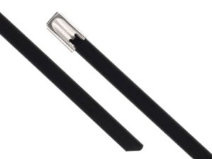 Picture of 27 Inch UV-Resistant 316 Stainless Steel Cable Ties, Black, Pack of 100