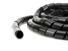 Picture of 1/2 Inch Black Polyethylene Spiral Wrap - 10 FT, RoHS Compliant