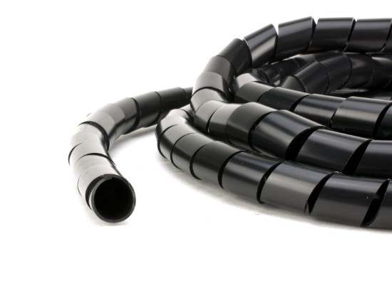 Picture of 1/4 Inch Black Polyethylene Spiral Wrap - 10 FT