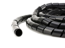 Picture of 1 1/4 Inch Black Polyethylene Spiral Wrap - 50 FT