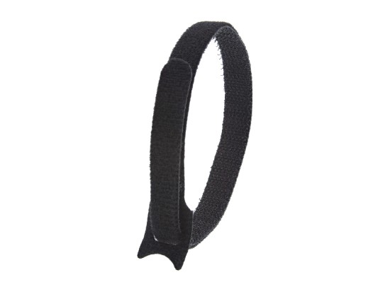 Picture of 12 Inch Black Hook & Loop Tie Wraps - 50 Pack