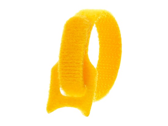 Picture of 6 Inch Yellow Hook and Loop Tie Wraps - 50 Pack