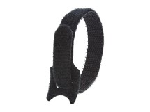 Picture of 8 Inch Black Hook and Loop Tie Wraps - 50 Pack