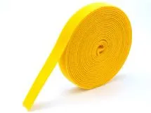 Picture of 1/2 Inch Continuous Yellow Hook & Loop Wrap - 25 Yards