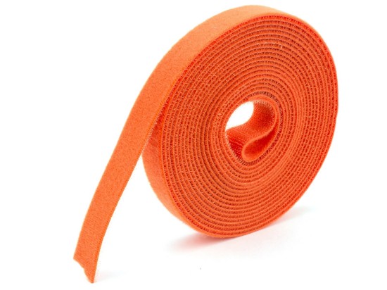 Picture of 3/4 Inch Continuous Orange Hook & Loop Wrap - 25 Yards