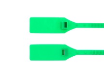 Picture of 13 Inch Heavy-Duty Blank Green Pull Tight Plastic Seal - 100 Pack