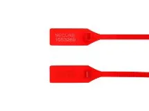 Picture of 13 Inch Heavy-Duty Red Pull Tight Plastic Seal - 100 Pack