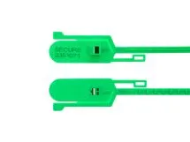 Picture of 15 Inch Tamper Evident Tear Away Green Plastic Seal - 100 Pack