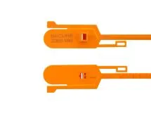 Picture of 15 Inch Tamper Evident Tear Away Orange Plastic Seal - 100 Pack