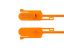 Picture of 15 Inch Tamper Evident Tear Away Orange Plastic Seal - 100 Pack