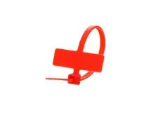 Picture of 4 Inch Red Miniature ID Cable Tie - Inside Flag - 100 Pack