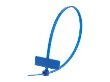 Picture of 8 Inch Blue Miniature Identification Cable Tie - 100 Pack