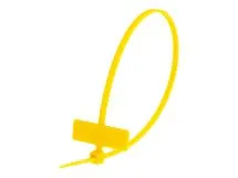 Picture of 8 Inch Yellow Miniature Identification Cable Tie - 100 Pack
