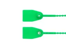 Picture of 11 1/2 Inch Standard Blank Green Pull Tight Plastic Seal - 100 Pack