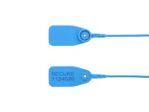 Picture of 12 1/2 Inch Standard Blue Pull Tight Plastic Seal with Steel Locking Piece - 100 Pack