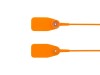 Picture of 12 1/2 Inch Blank Standard Orange Pull Tight Plastic Seal with Steel Locking Piece - 100 Pack