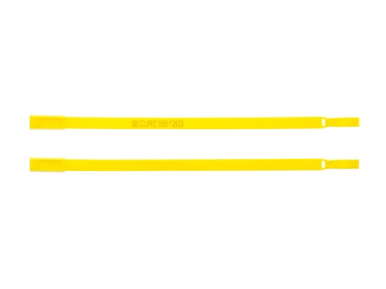 Picture of 8 Inch Fixed Length Yellow Plastic Seal - 100 Pack