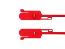 Picture of 15 Inch Blank Tamper Evident Tear Away Red Plastic Seal - 100 Pack