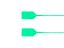 Picture of 8 Inch Blank Light-Duty Green Pull Tight Plastic Seal - 100 Pack