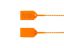 Picture of 8 Inch Light-Duty Orange Pull Tight Plastic Seal - 100 Pack
