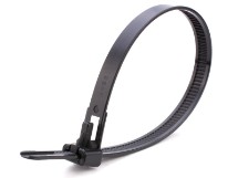 Picture of 10 Inch Black Standard Releasable Cable Tie - 100 Pack