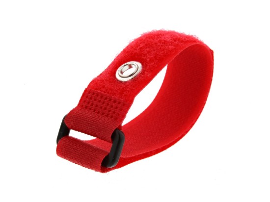 Picture of 8 Inch Red Cinch Strap with Eyelet - 5 Pack