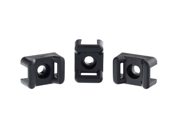 Picture of 6.3 mm Black Saddle Tie Mount - 100 Pack