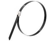 Picture of 14 Inch Heavy Duty Plastic Coated 316 Stainless Steel Cable Tie - 100 Pack