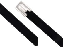 Picture of 27 Inch Heavy Duty Plastic Coated 316 Stainless Steel Cable Tie - 100 Pack