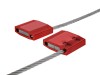 Picture of 12 Inch Blank Red Pull Tight Galvanized Steel Cable Seal with 5mm wire - 50 Pack