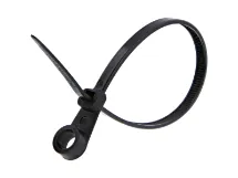 Picture of 6 Inch UV Resistant Cable Ties - 100 Pack, Nylon, 40 Lbs Tensile Strength, Screw Mount