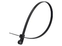 Picture of 11 Inch Mount Head Cable Ties - 100 Pack, UV Protected, Nylon, 50 Lbs Tensile Strength